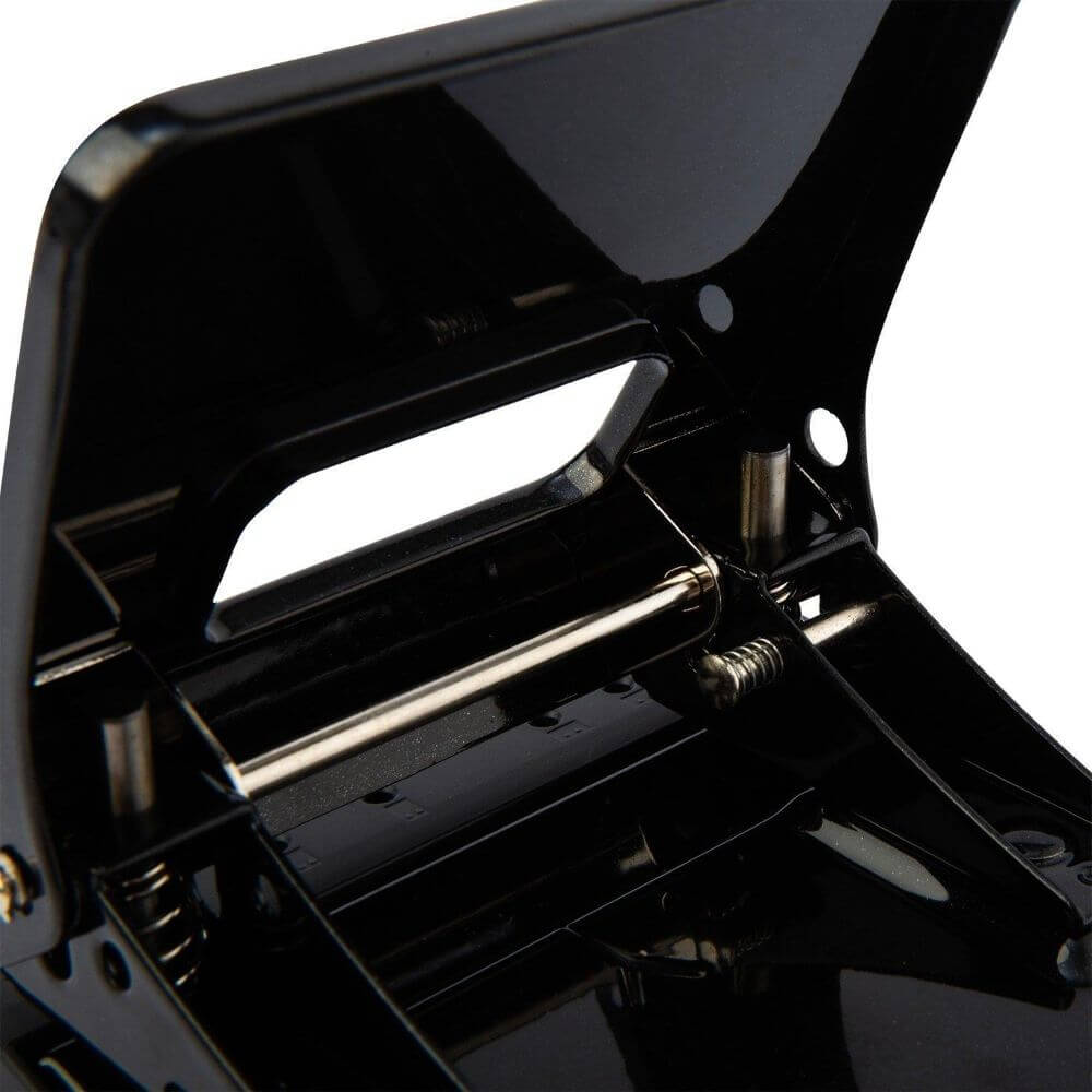 Perforator Birou Deli Expert, 25 Coli, Negru, Perforator de Hartie cu Blocare, Perforatoare Manuale pentru Birou, Perforatoare pentru Hartie, Deli Expert Perforator cu Indicator Gradat, Perforator cu Indicator Gradat pentru Birou Deli Expert