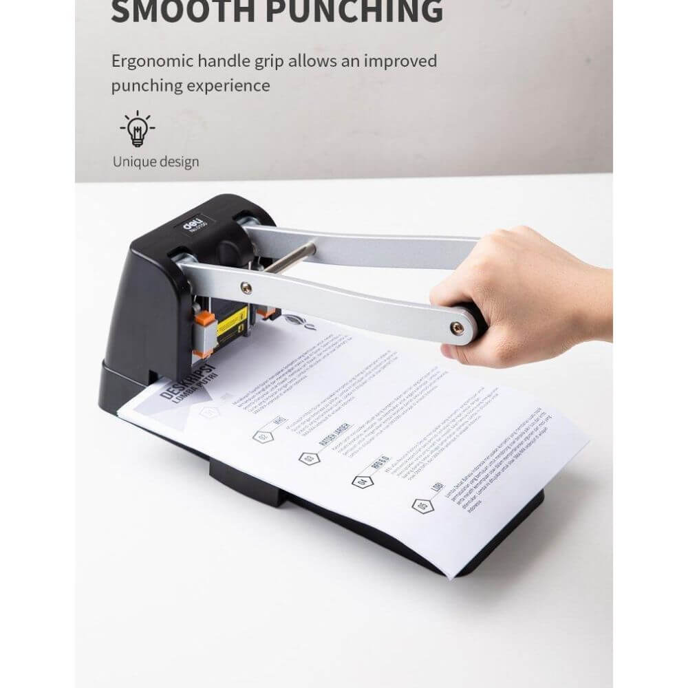 Perforator Profesional Deli Expert, 150 Coli, Negru, Perforatoare Uz Profesional, Deli Expres Perforator Profesional, Perforatoare 150 Coli, Deli Expres Perforator Profesional 150 Coli, Perforatoare Profesionale