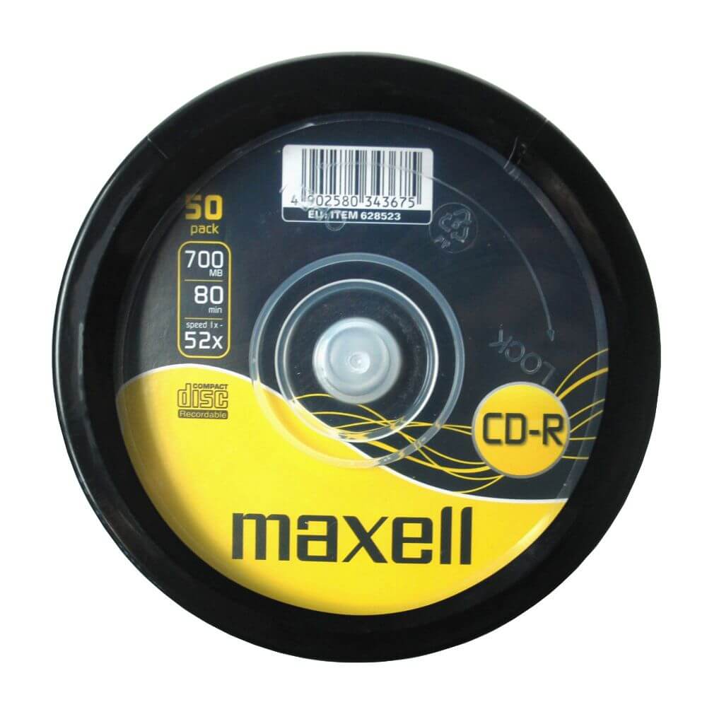 Set 50 CD-R Inscriptibil Maxell, Capacitate 700 Mb, Viteza 52x, Maxell Set CD-uri, Maxell CD Inscriptibil, CD-R Inscriptibil 52x700 Mb, Set CD-R Maxell 52x700 Mb, Cd-uri Printabile pentru Muzica