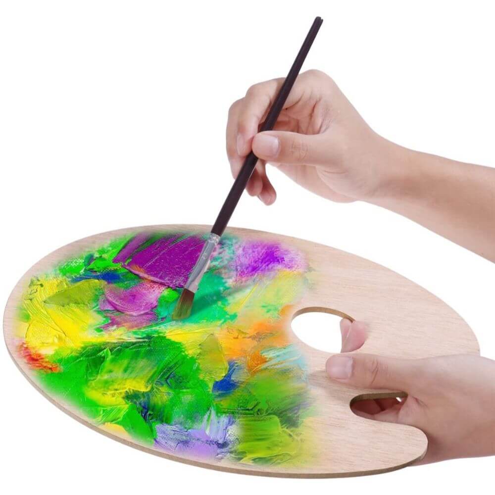 Set 6 Pensule, Deli, Par Sintetic, Diverse Dimensiuni si Forme, Pensule Par Sintetic Deli, Set de Pensule Deli, Pensule Sintetice Deli,  Accesorii Pentru Pictura