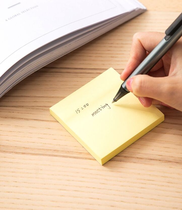 Notite Adezive, Deli Stick Up, 76x76 mm, Galben Pal, 100 Buc/Pachet, Notite Hartie cu Adeziv, Sticky Notite, Cuburi Hartie, Articole pentru Birou