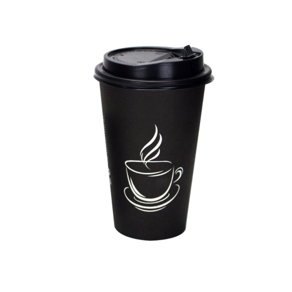 Capace Negre din Plastic, Dimensiune 4 Oz, 100 Buc/Bax, Capace pentru Pahare de Carton, Capace pentru Bauturi Calde