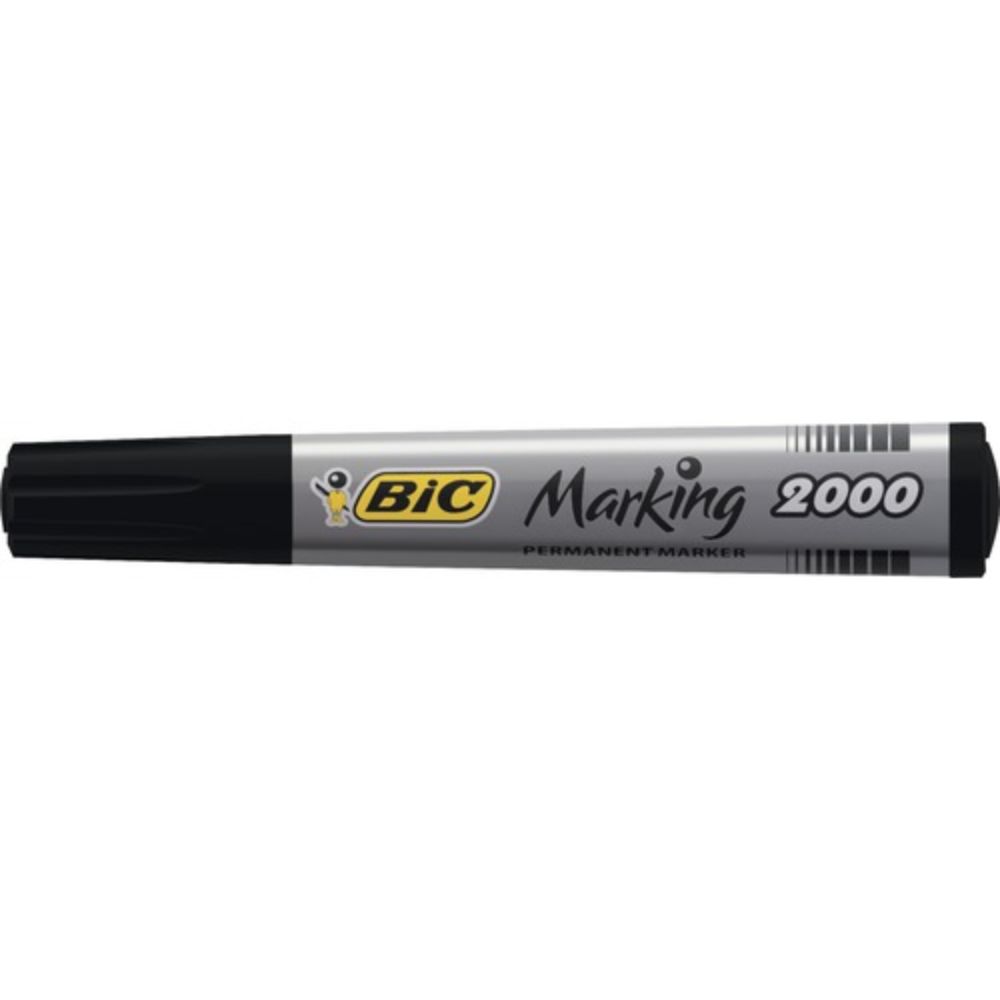 Marker Permanent BIC 2000, Varf Rotund de 1.7 mm, Cerneala Neagra pe Baza de Alcool, Markere Permanente cu Varf Rotund, Marker Permanent Negru, Marker Permanent cu Cerneala Neagra, Marker Permanent, Marker Permanent cu Cerneala Neagra