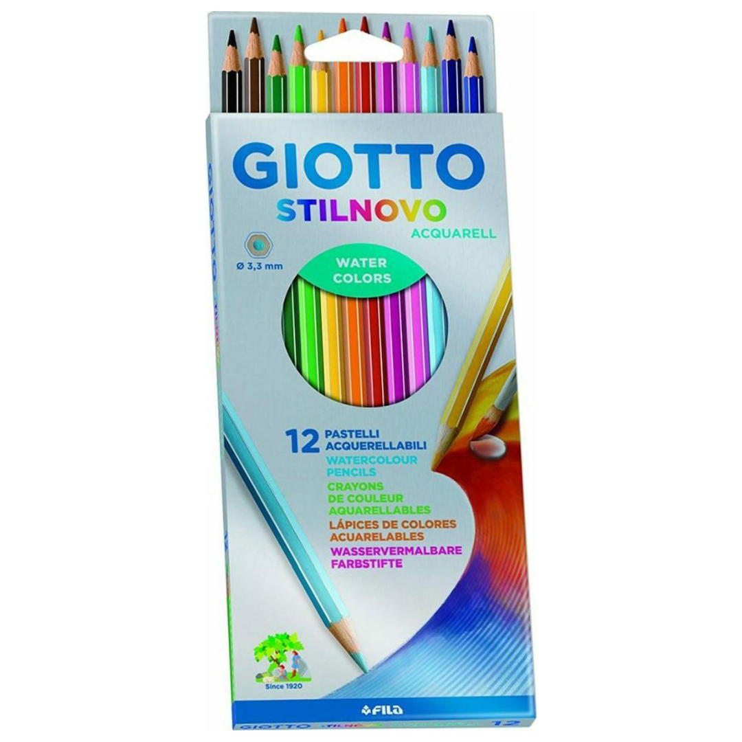 Creioane Colorate 12 Culori/cutie, Giotto Stilnovo Aquarell