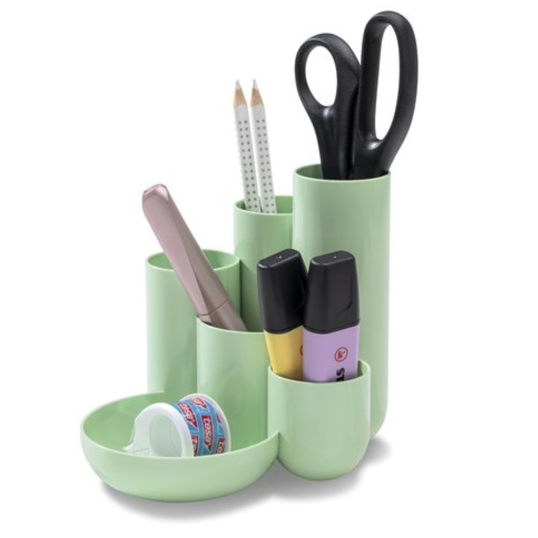 Suport Pentru Instrumente De Scris Han Campus, 5 Compartimente - Verde Pastel