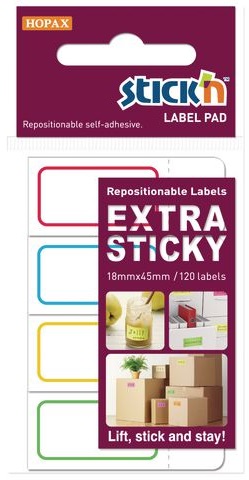 Etichete Autoadezive 18 X 44 Mm, 4 X 120 Etichete/set Stick"n Extra Sticky Label - Albe-chenar Color