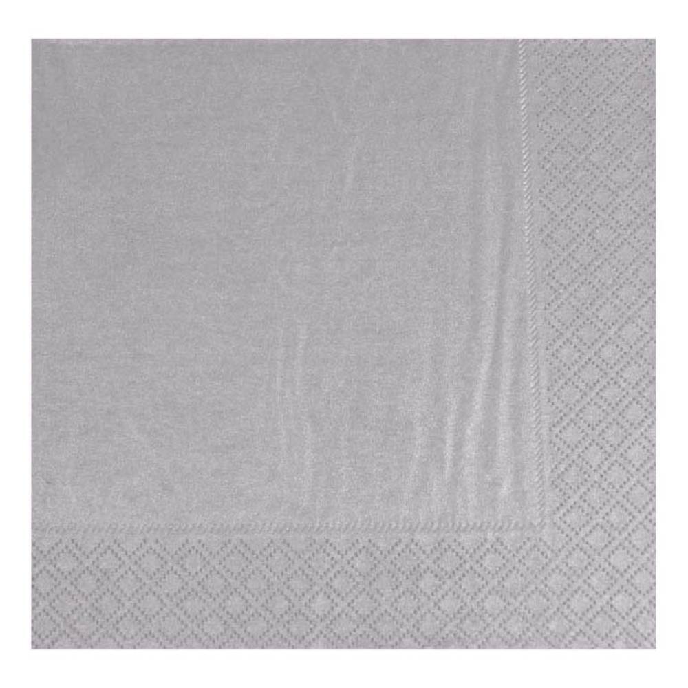 Servetele Okay Argento, Culoare Argintiu, Dimensiune 33x33 cm, 2 Straturi, 50 Foi/Pachet