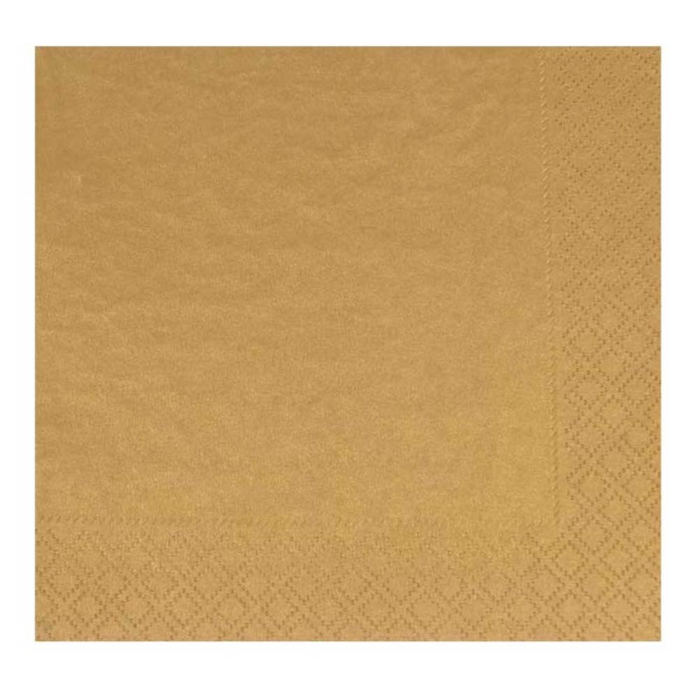 Servetele Okay Oro, Culoare Aurii, Dimensiune 33x33 cm, 2 Straturi, 50 Foi/Pachet