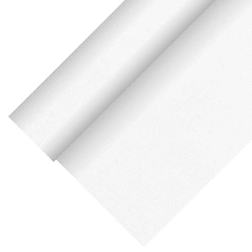 Rola Fata de Masa Okey din Hartie Alba, Model Imprimat Damasc, Dimensiune 120 cm x 25m