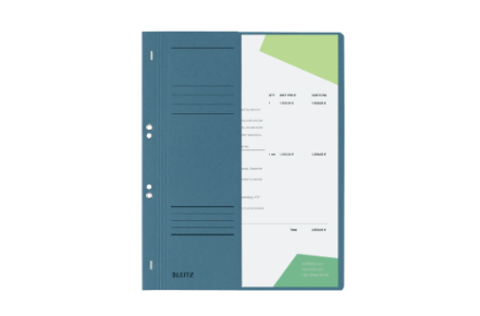 Dosar Cu Sina Leitz 1/2, Carton, A4, Cu Capse, 170 Coli, Albastru