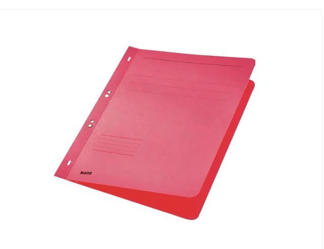 Dosar Cu Sina Leitz 1/1, Carton, A4, Cu Capse, 170 Coli, Rosu