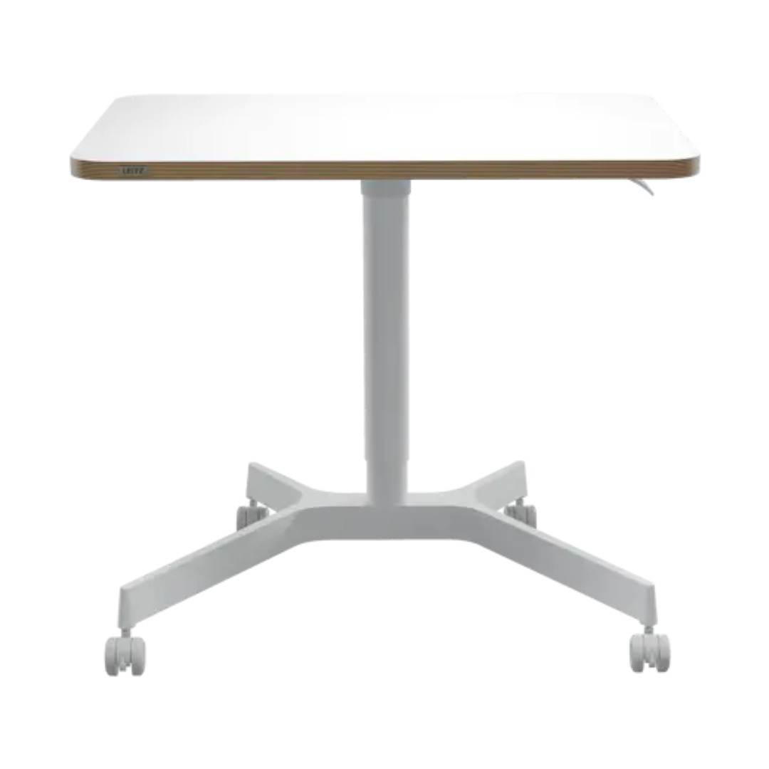 Birou Ergonomic Leitz Ergo, Pneumatic, Ajustabil Pe Inaltime, Pentru Pozitia Sezut/in Picioare, Alb