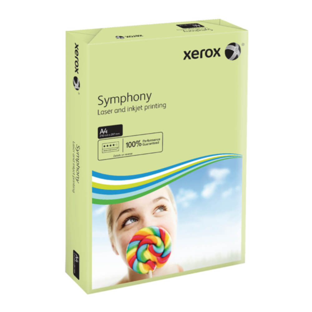 Carton Copiator A4 Xerox Symphony, Verde Pal, 250 Coli/Top, 160 g/mÂ², Carton, Carton pentru Birou, Copiator Carton, Carton A4, Carton Xerox, Carton Copiator A4, Carton Imprimanta, Carton de Imprimanta, Carton pentru Imprimanta