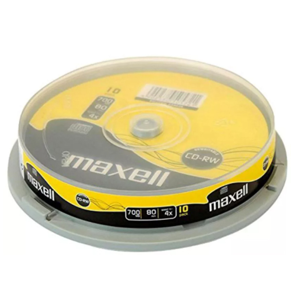 Cd-rw 10/set 4x 700mb Cake Box Maxell