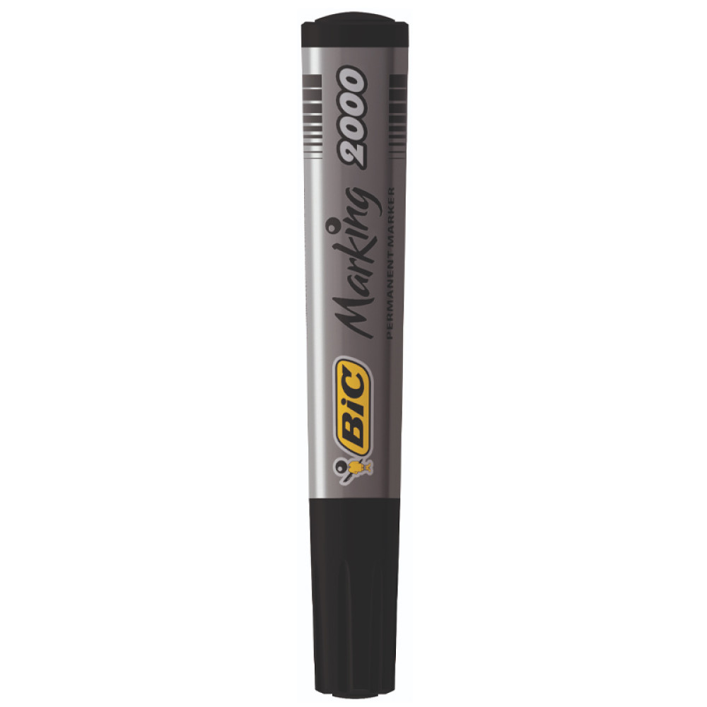 Marker Permanent Negru Varf Rotund 2000 Bic Marker Permanent Negru Varf Rotund 2000 Bic