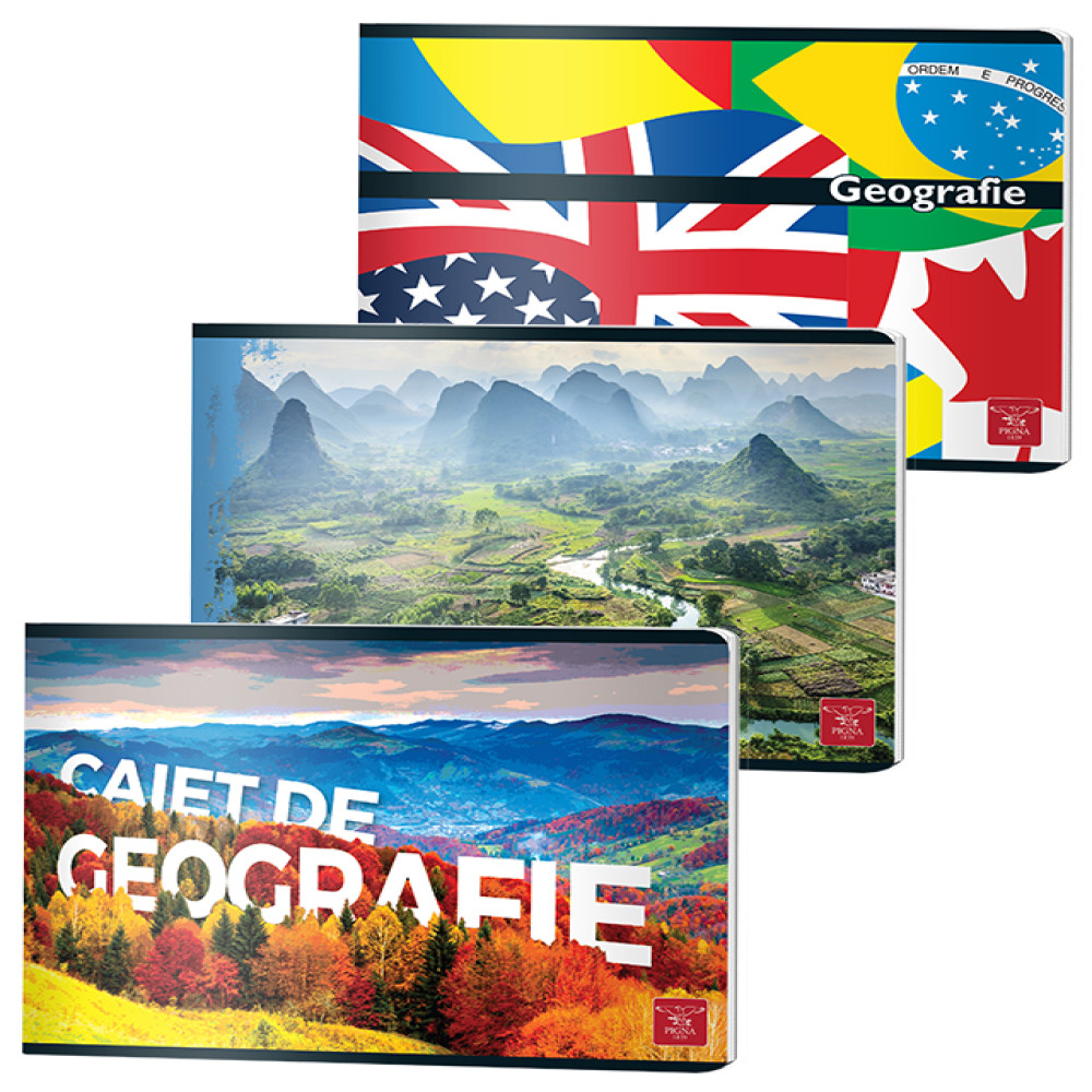 Caiet Geografie 24 File Color Pigna