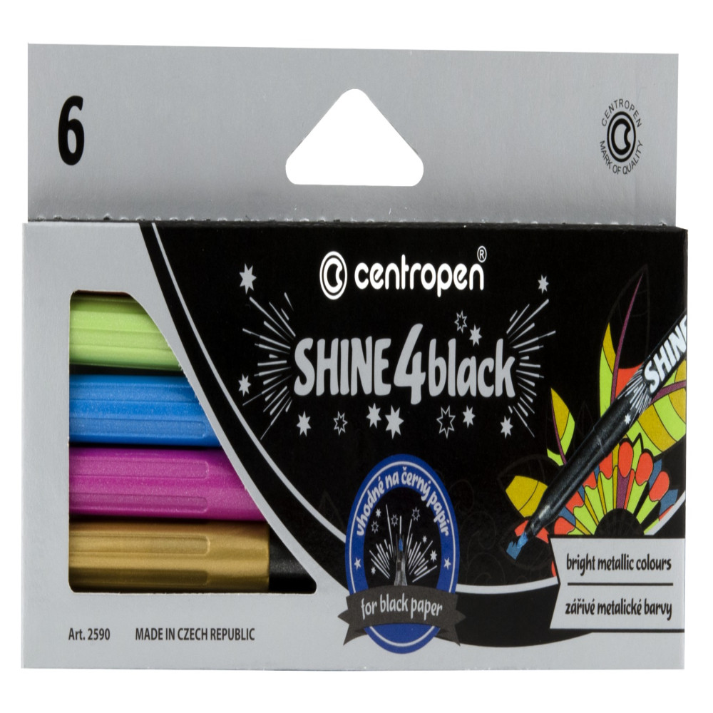 Markere Permanente Creative Slim 6/set Centropen Markere Permanente Creative Slim 6/set Centropen