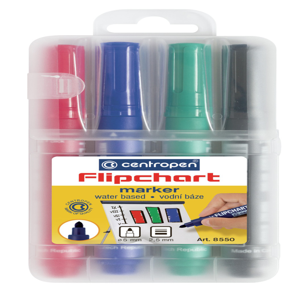 Marker Flipchart 4/set 2.5mm 8550 Centropen
