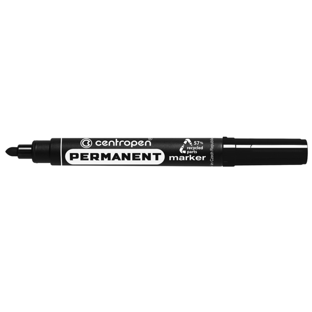 Marker Permanent Negru Varf Rotund 2.5mm 8566 Centropen Marker Permanent Negru Varf Rotund 2.5mm 8566 Centropen