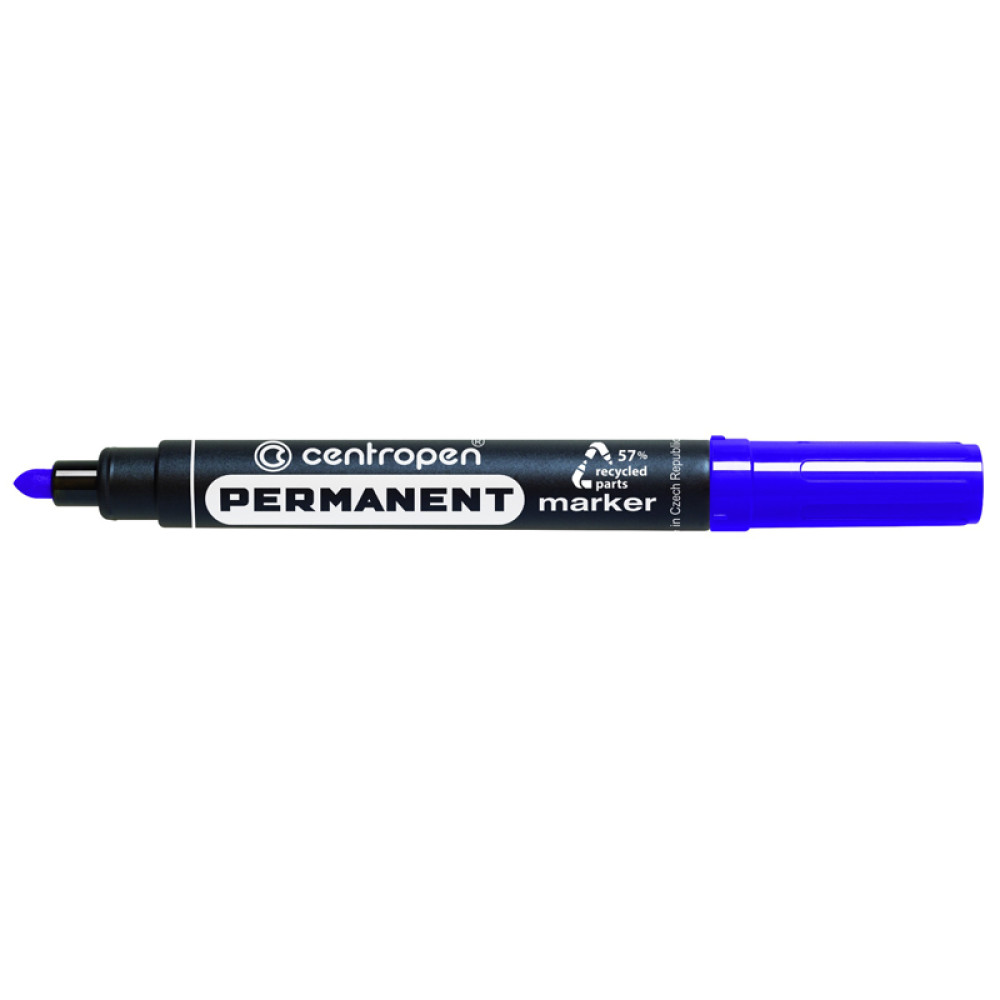 Marker Permanent Albastru Varf Rotund 2.5mm 8566 Centropen Marker Permanent Albastru Varf Rotund 2.5mm 8566 Centropen