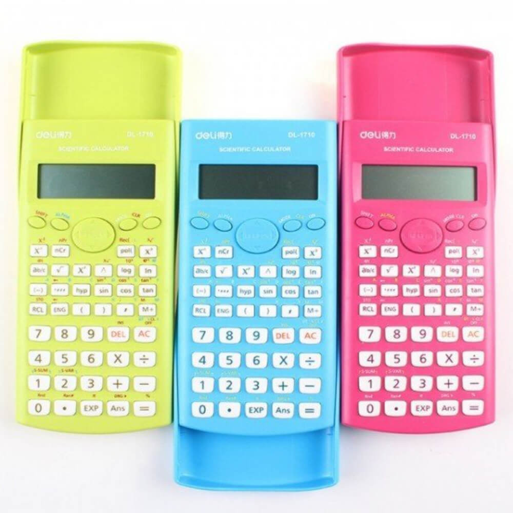 Calculator Stiintific Deli 1710A, 12 Digits, Albastru Deschis, 240F, Alimentare Baterie, Calculator Stiintific 12 Digits, Calculator Portabil Stiintific, Calculator Portabil Profesionist, Calculator de Birou Profesionist