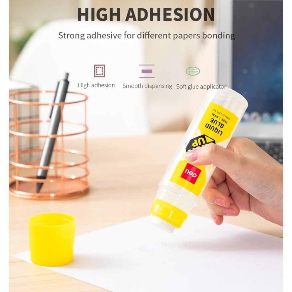 Lipici Deli Lichid 125 ml, Lipici Lichid Lavabil, Lipici cu Uscare Rapida, Lipici pentru Uz Scolar, Lipici Scoala, Lipici Lichid Mic, Lipici Stick Lichid, Lipici pentru Craft, Lipici Lichid cu Uscare Rapida