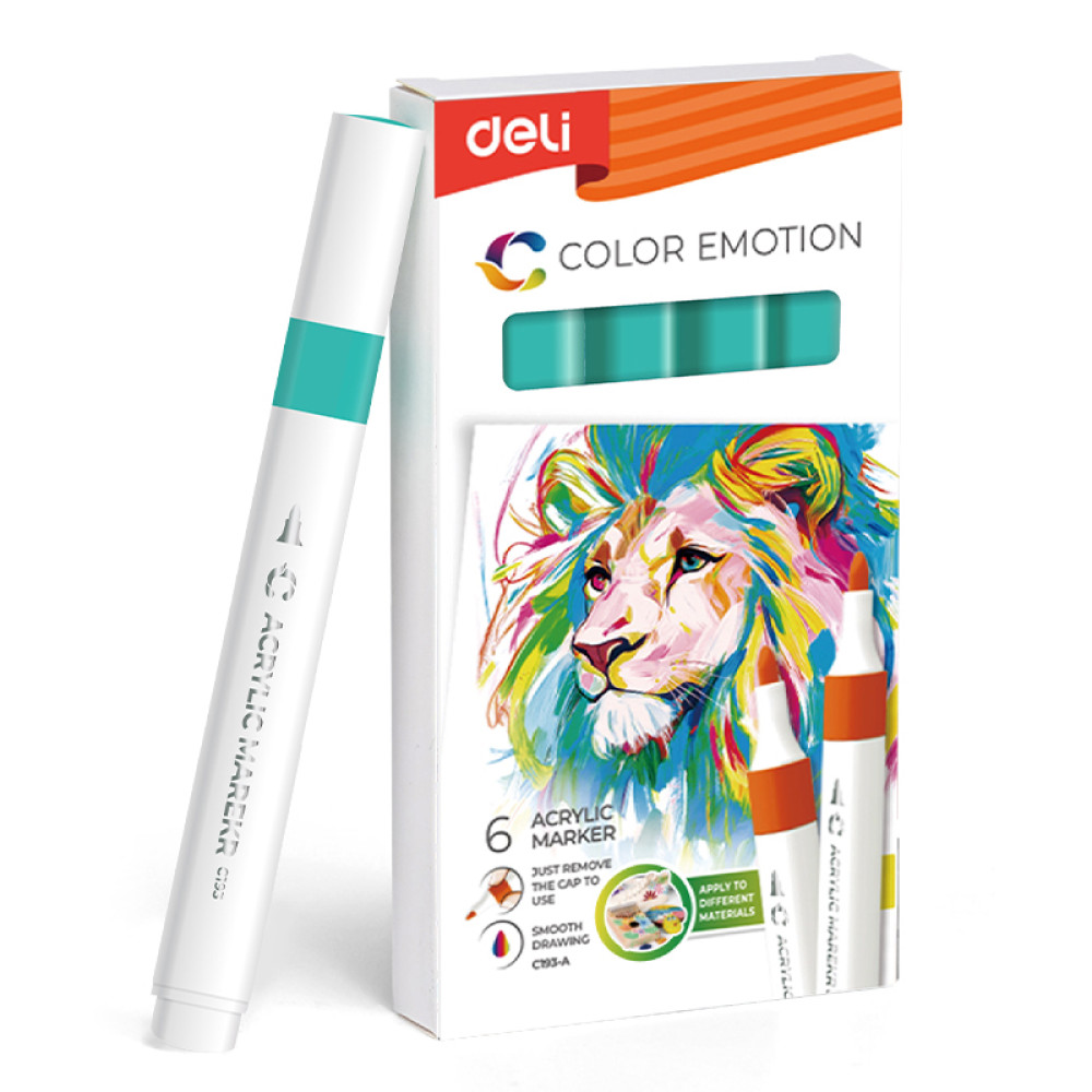 Marker Acrilic Albastru Cyan Color Emotion Deli