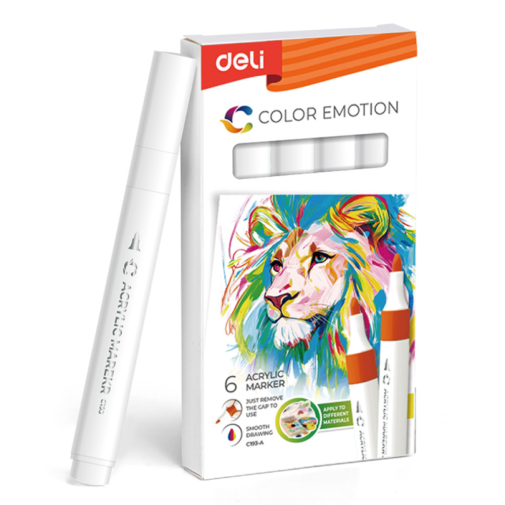 Marker Acrilic Alb Color Emotion Deli