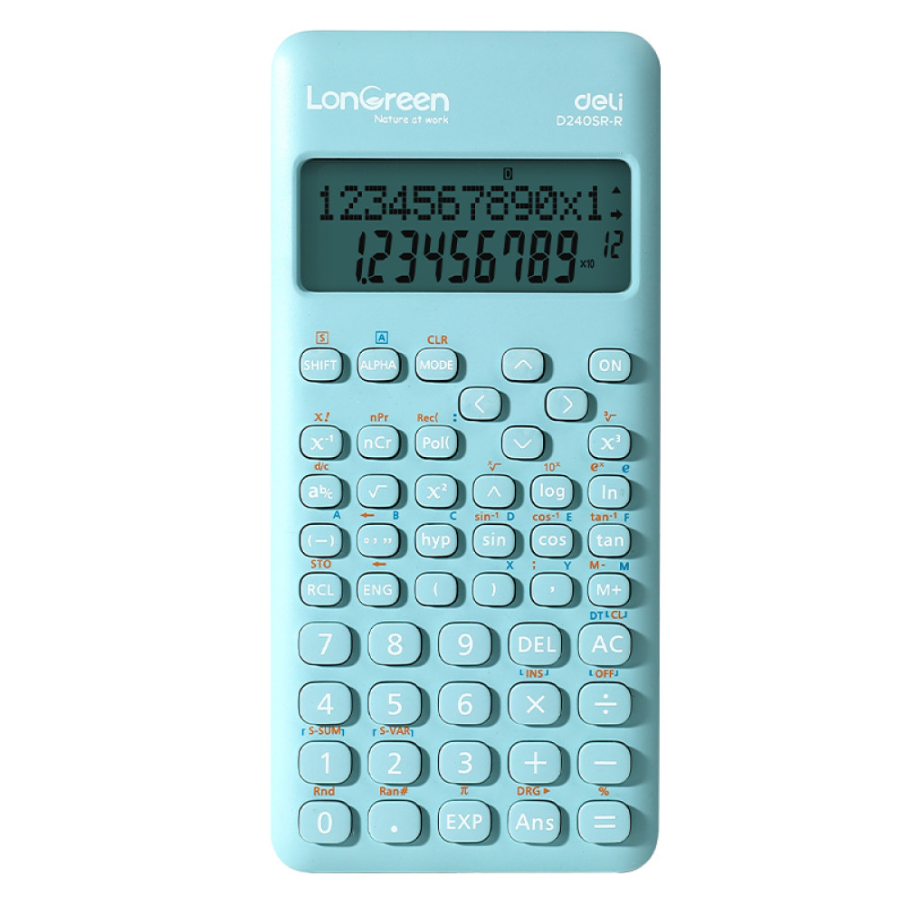 Calculator Stiintific 12dig 240f Bleu Longreen Plastic Reciclat Deli Calculator Stiintific 12dig 240f Bleu Longreen Plastic Reciclat Deli