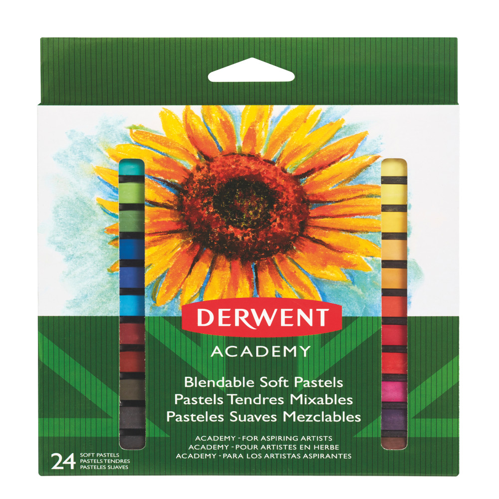 Creioane Pastel Soft 24 Culori Derwent Academy