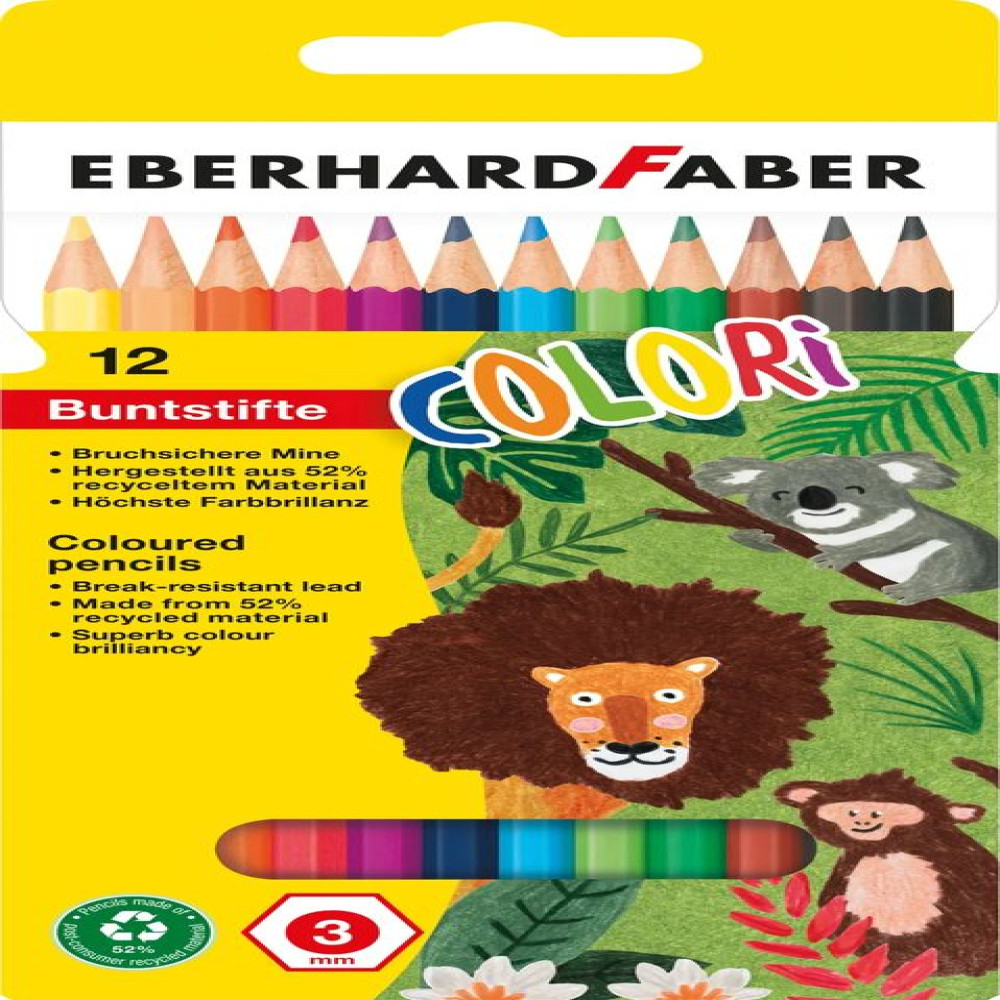 Creioane Colorate Plastic 12 Culori Eberhard Faber