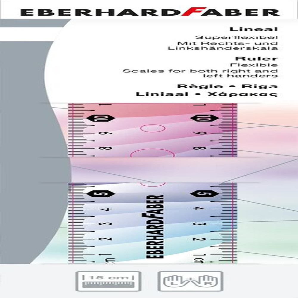 Rigla 15cm Flexibila Rainbow Faber-castell