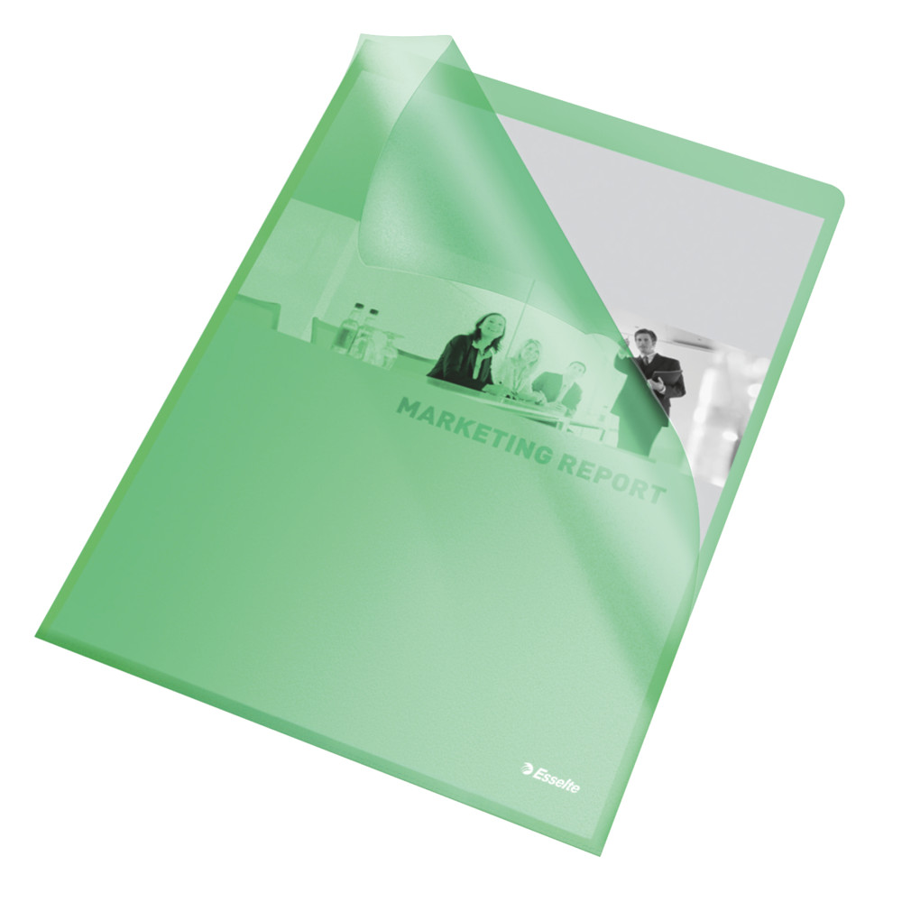 Mapa Protectie A4 Tip L Verde 105 Microni 25/set Esselte