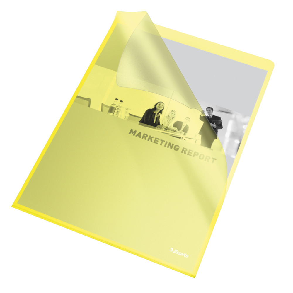 Mapa Protectie A4 Tip L Galben 105 Microni 25/set Esselte