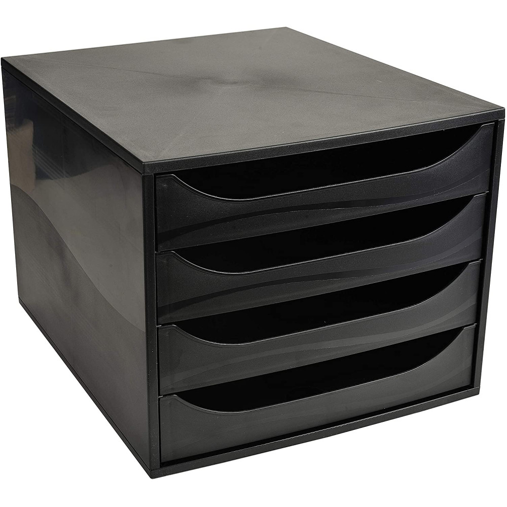 Cabinet 4 Sertare Negru/negru Exacompta