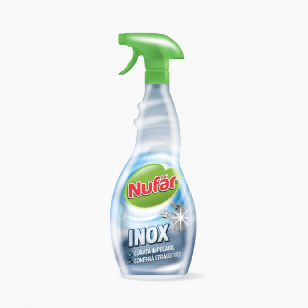 Solutie De Curatat Suprafete Inox Cu Pulverizator 500 Ml Nufar Farmec Solutie De Curatat Suprafete Inox Cu Pulverizator 500 Ml Nufar Farmec