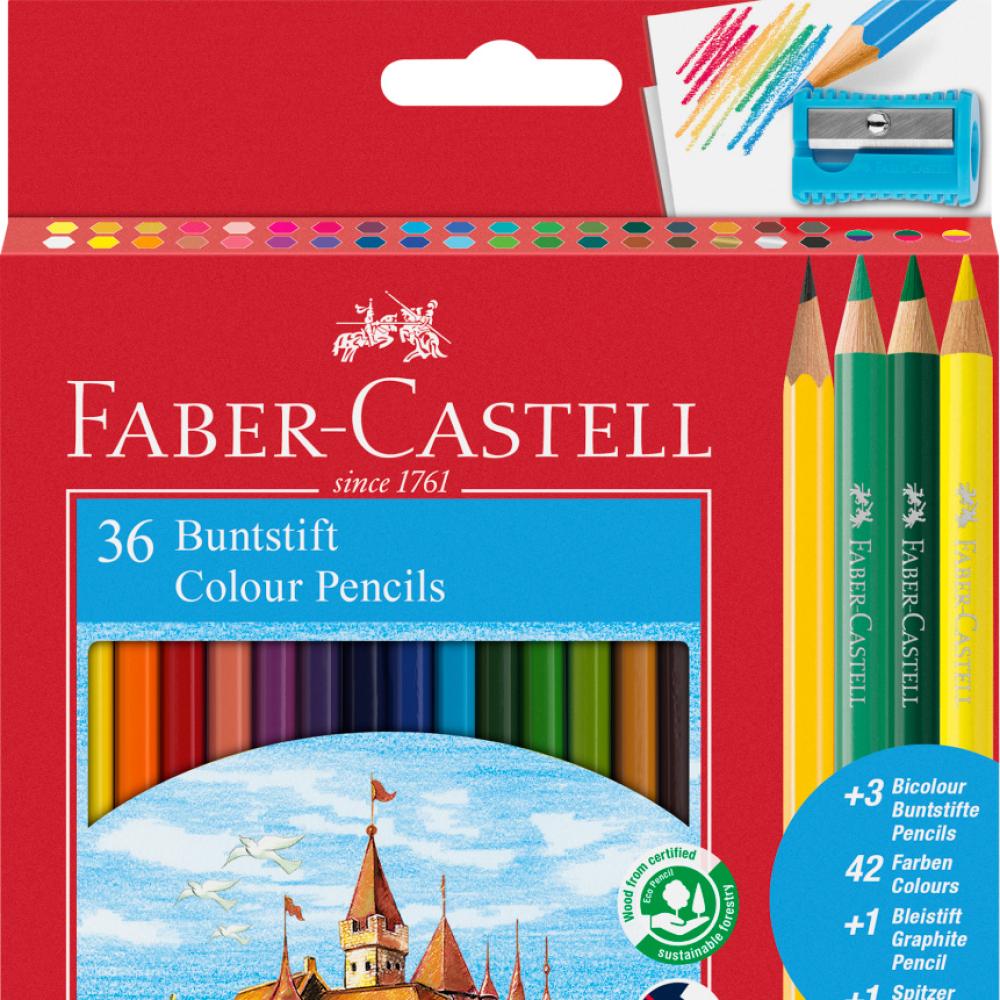CREIOANE COLORATE 36+3+1 CULORI ECO FABER-CASTELL