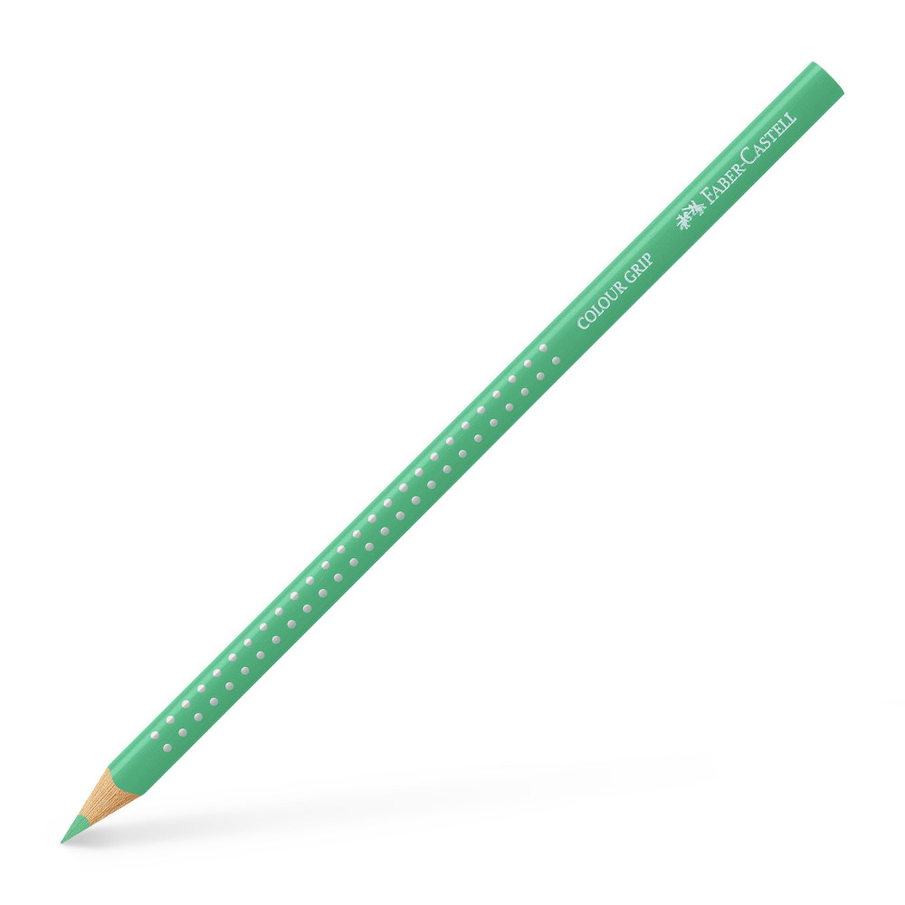 Creion Colorat Grip Verde Phtalo Deschis Faber-castell