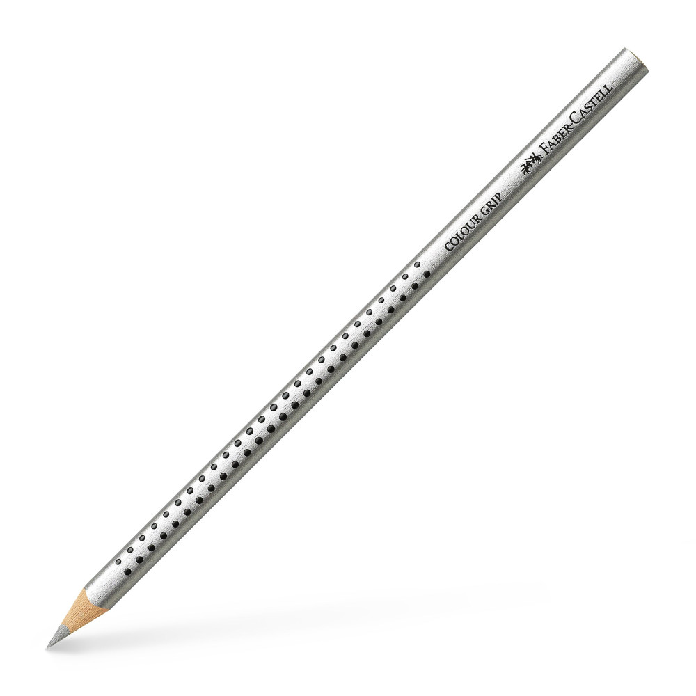 Creion Colorat Grip Argintiu Faber-castell