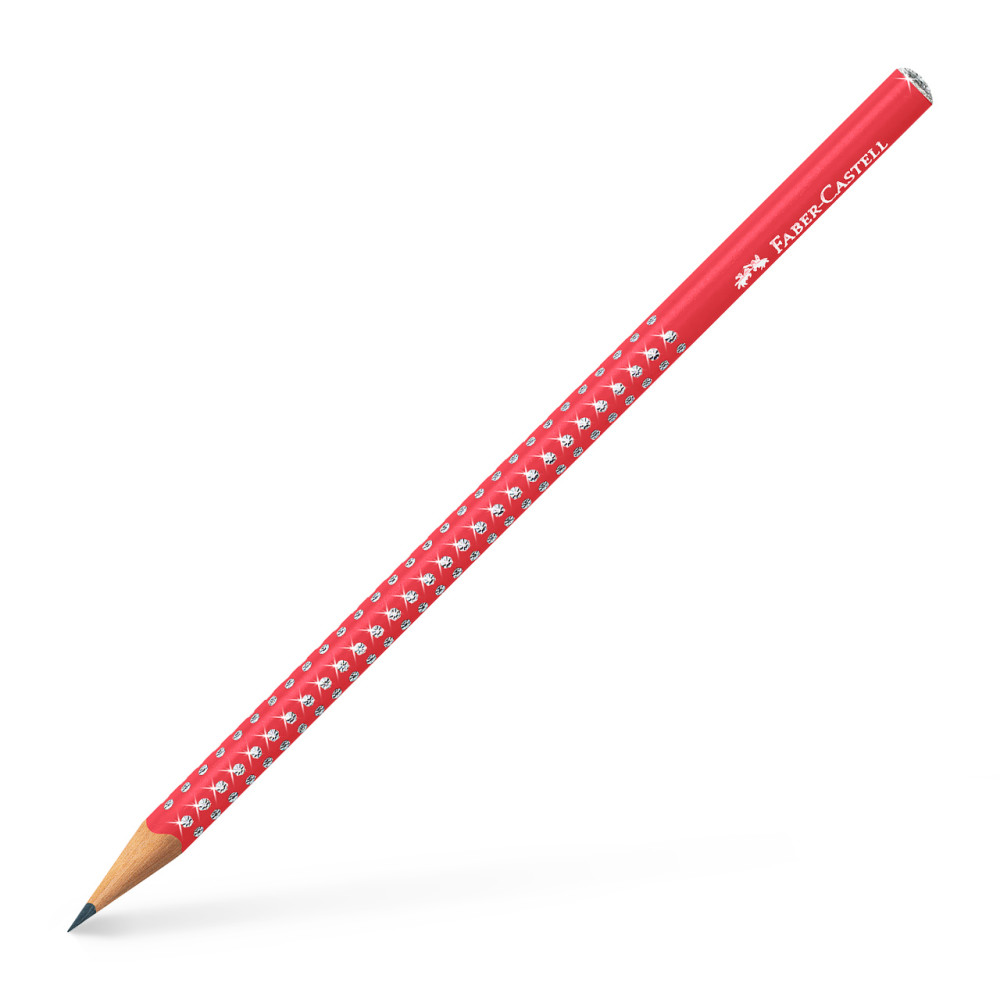 Creion Grafit B Sparkle Rosu 2022 Faber-castell