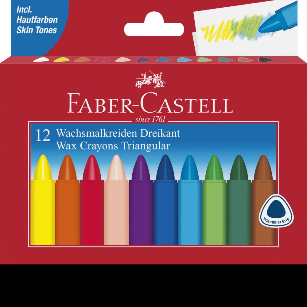 CREIOANE CERATE TRIUNGHIULARE 12 CULORI FABER-CASTELL