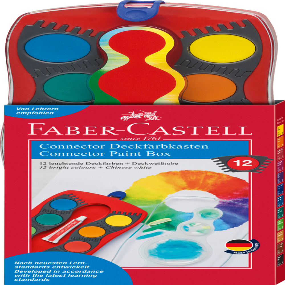 Acuarele 12 Culori Connector Rosu 2022 Faber-castell