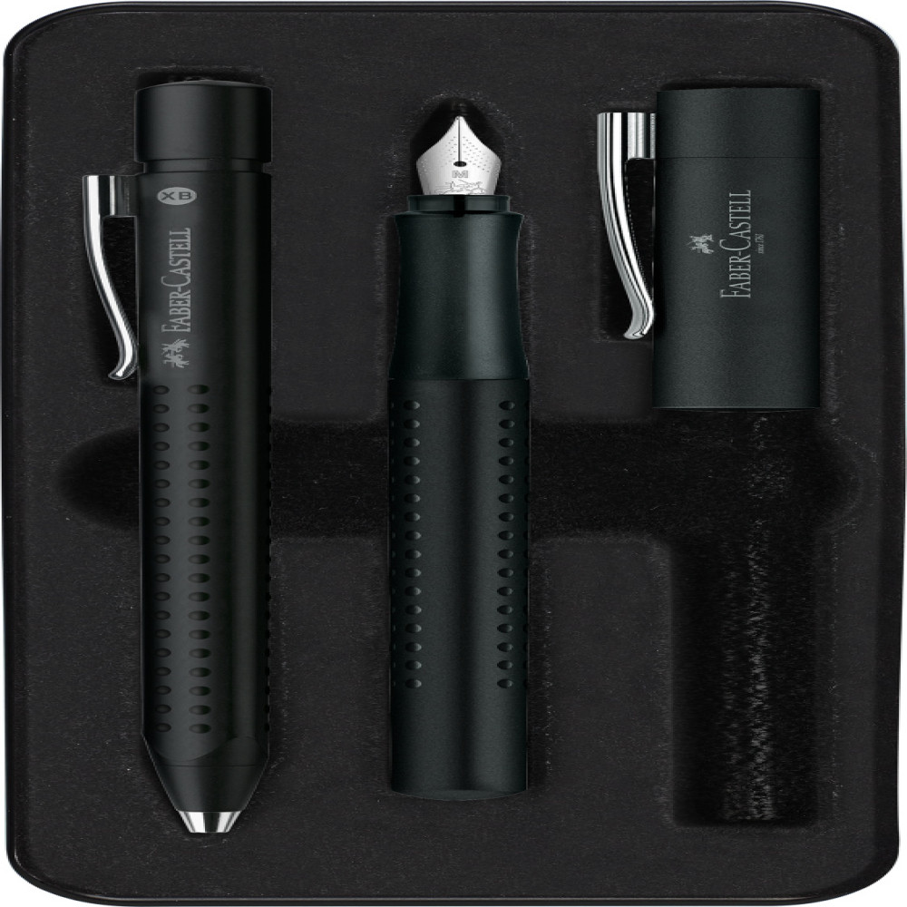 Set Stilou + Pix Grip 2011 Negru Faber-castell