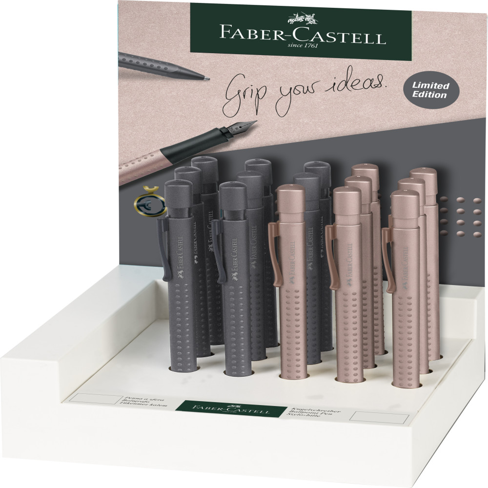 Display 15 Buc Pix Grip 2011 Rose Cupru&gri Antr. Faber-castell
