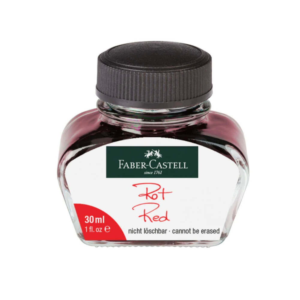 Calimara cu Cerneala Faber-Castell, Rosie, 30ml, Cerneala Stilou, Cerneala pentru Stilou, Cerneala Calimara Stilou, Cerneala de Stilou, Cerneala pentru Stilou, Cerneala Stilou Faber-Castell, Cerneala Stilouri Faber-Castell