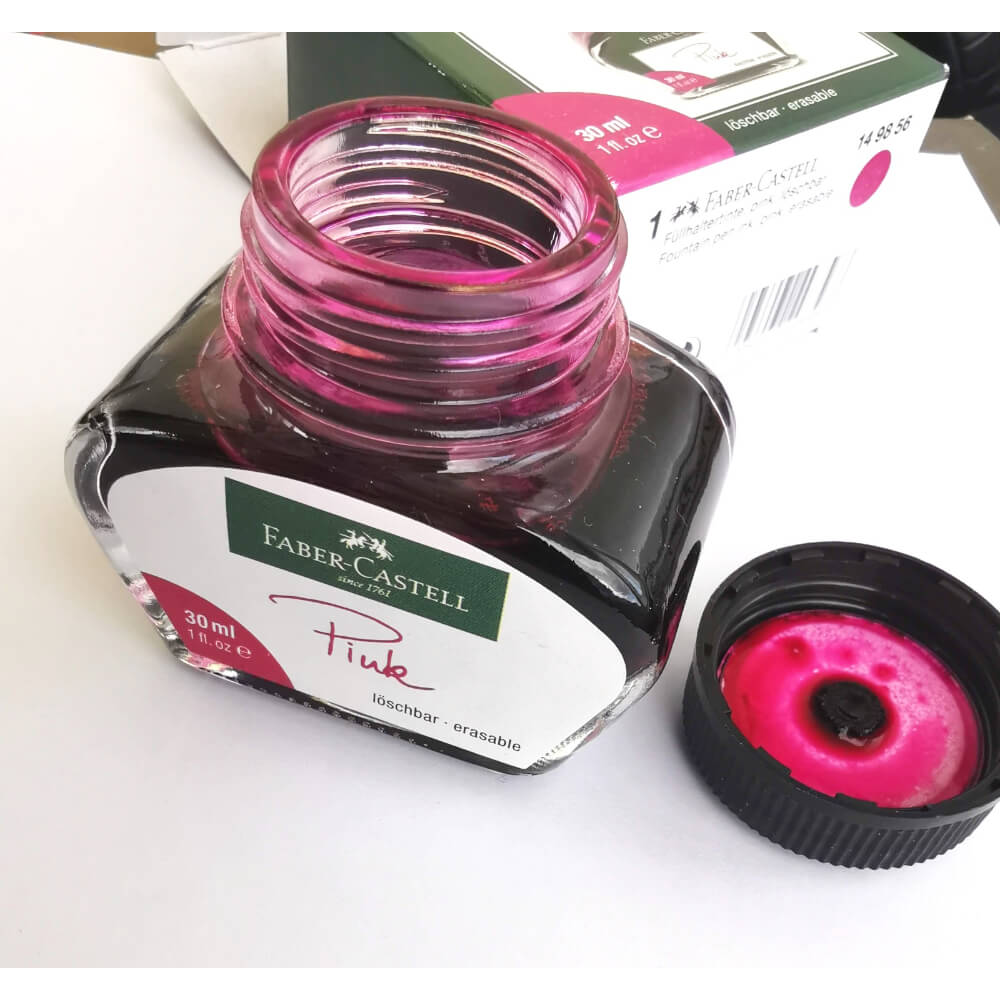 Calimara cu Cerneala Faber-Castell, Roz, 30ml, Cerneala Stilou, Cerneala pentru Stilou, Cerneala Calimara Stilou, Cerneala de Stilou, Cerneala pentru Stilou, Cerneala Stilou Faber-Castell, Cerneala Stilouri Faber-Castell