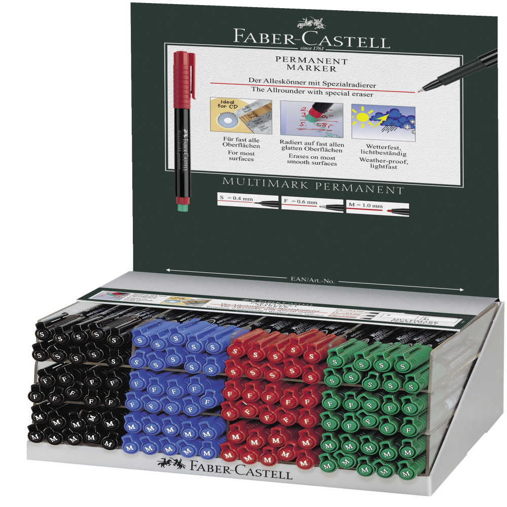 Display 120 Buc Marker Permanent Multimark Diverse Culori Faber-