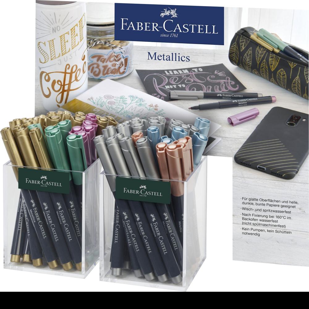 DISPLAY 60 BUC MARKER METALLICS FABER-CASTELL