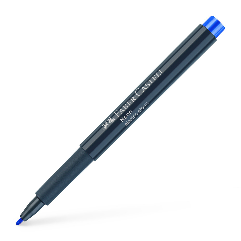 Marker Creativ Albastru Neon Faber-castell