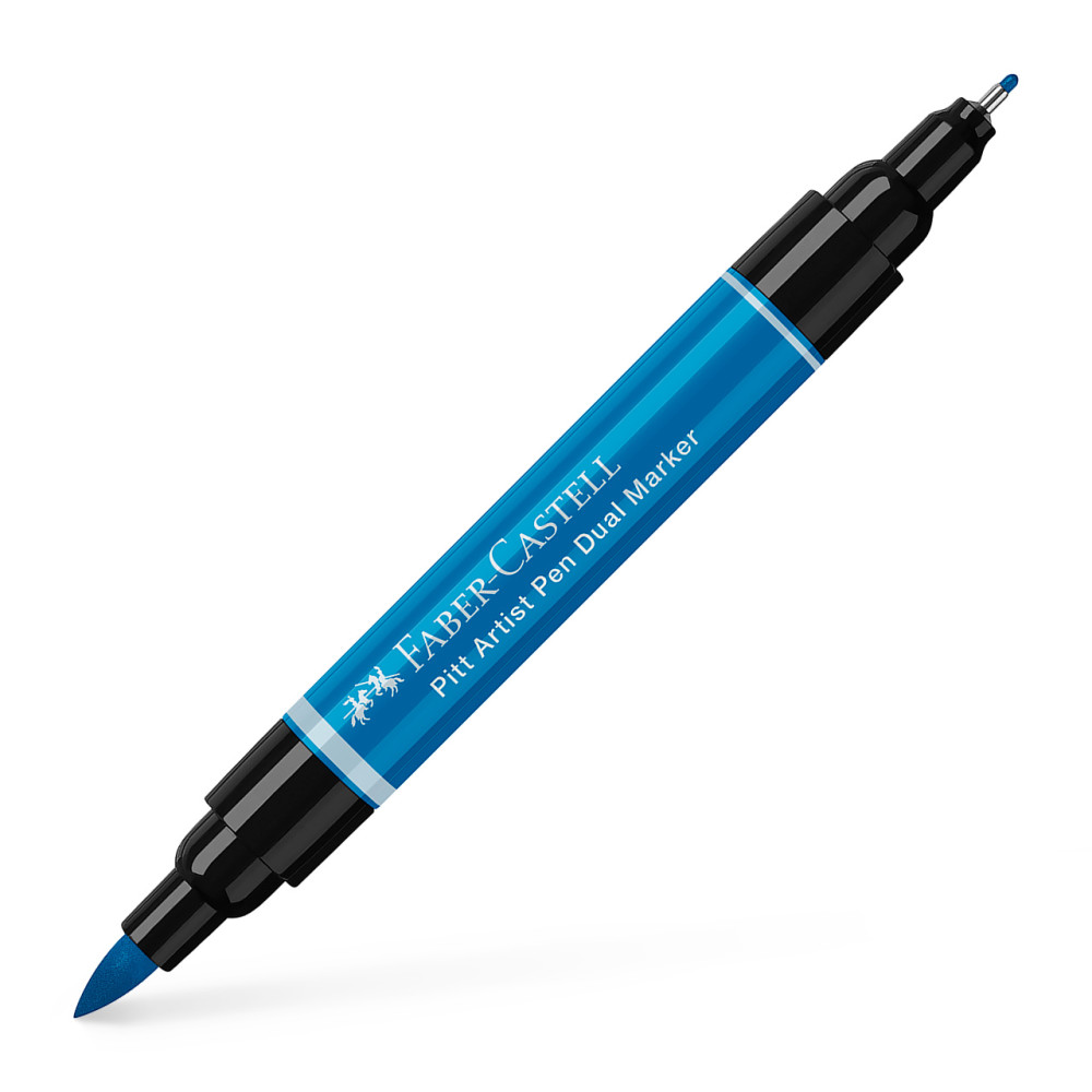 Pitt Artist Pen Dual Marker Albastru Phtalo 110 Faber-castell